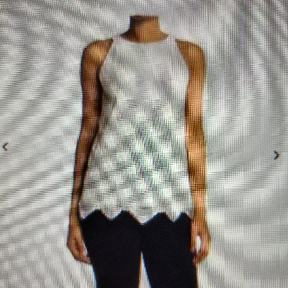 Adrianna Papell gauzy crepe ivory halter top, Size S.  NWT.